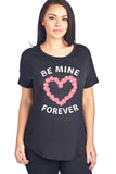 BE MINE FOREVER W/ FLOWER HEART DESIGN SHORT