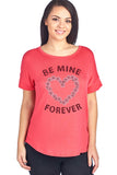 BE MINE FOREVER W/ FLOWER HEART DESIGN SHORT