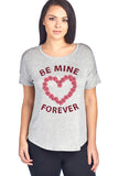 BE MINE FOREVER W/ FLOWER HEART DESIGN SHORT