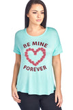 BE MINE FOREVER W/ FLOWER HEART DESIGN SHORT