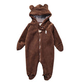 Winter Bear Style Hooded Jumpsuit